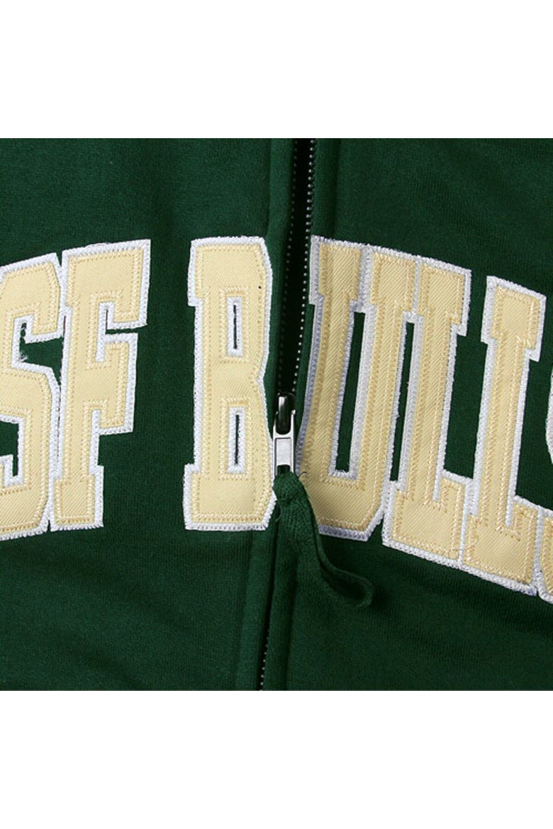 Women's Stadium Athletic Green South Florida Bulls Arched Name Full-Zip Hoodie, Alternate, color, Green