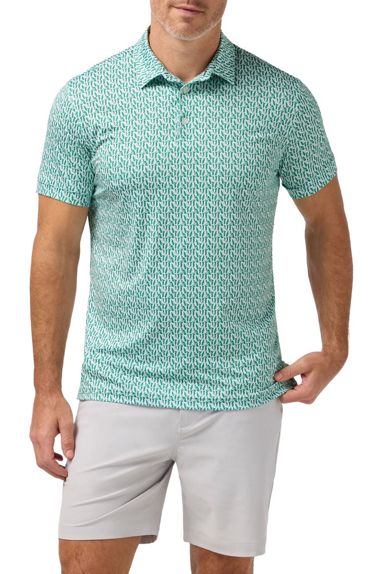 Versa Trim Fit Performance Golf Polo, Main, color, GOLF GREEN SWING EASY OUTLINE