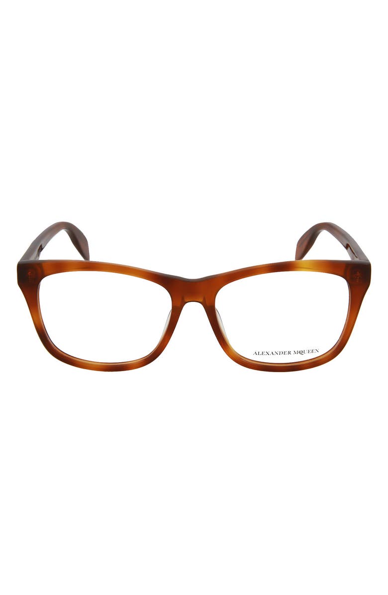 McQueen Alexander McQueen 55mm Rectangle Optical Frames, Main, color,
