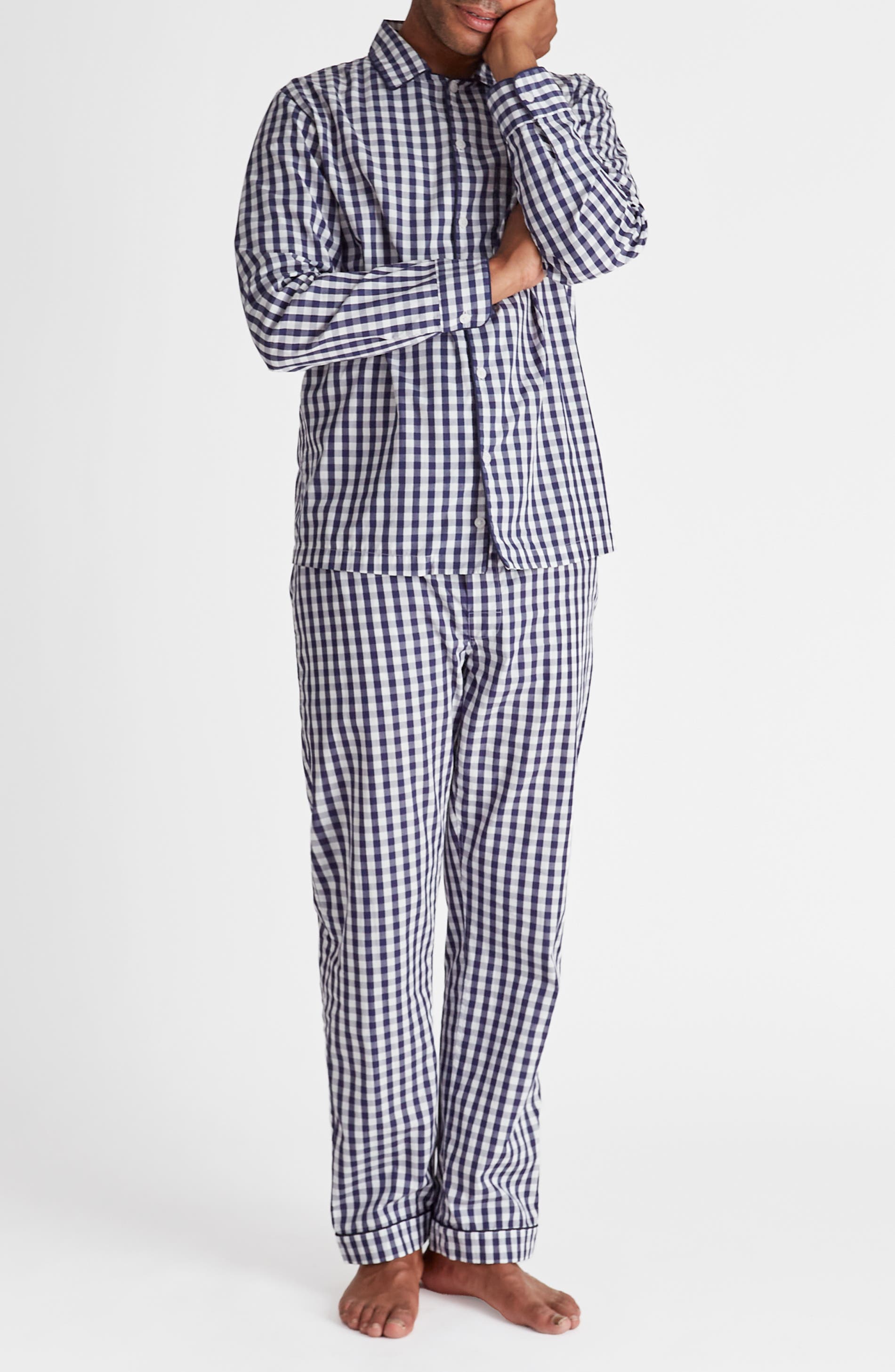 Large Navy Gingham