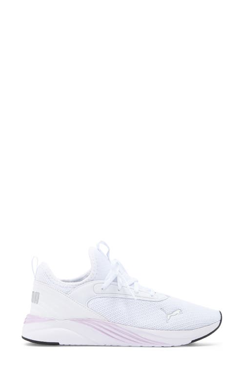 Puma Softride Ruby Luxe Sneaker In  White- Silver