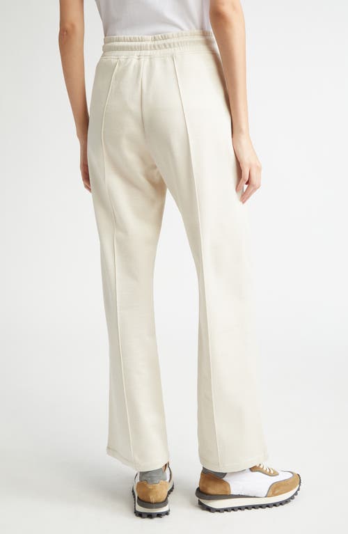 Eleventy Drawstring Stretch Cotton & Silk Sweatpants In Sand