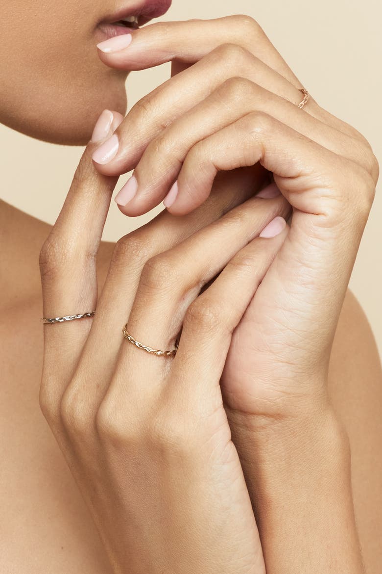 14K Gold Caesar Stack Ring, Alternate, color, Rose Gold