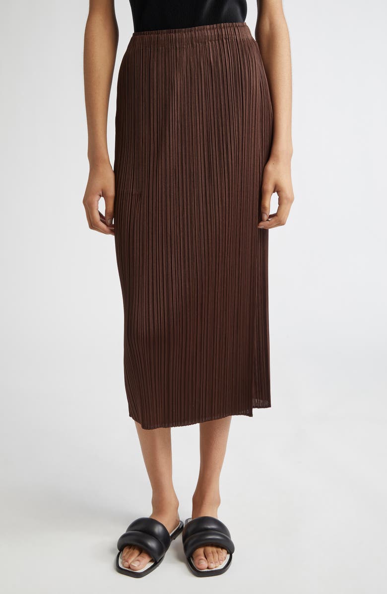 Pleats Please Issey Miyake Monthly Colors March Pleated Midi Skirt, Main, color,