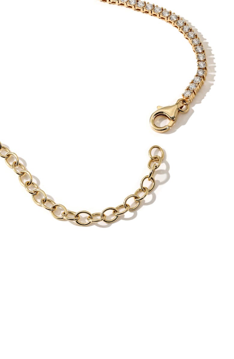 Mark Henry Half & Half Emerald and Diamond Tennis Necklace, Alternate, color, 