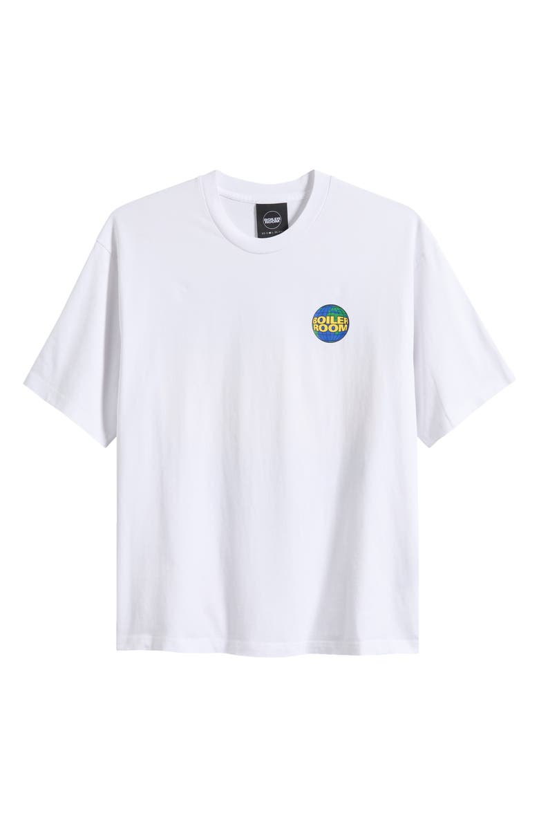 BOILER ROOM Globe Logo Graphic T-shirt, Alternate, color, White