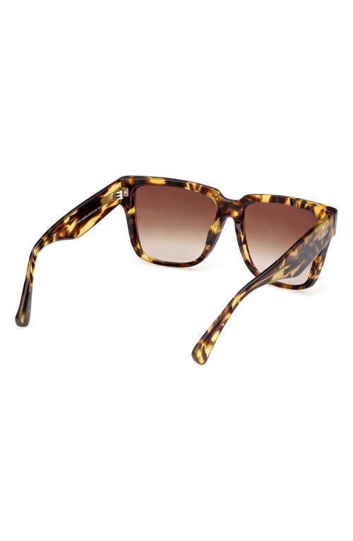 Max Mara Glimpse2 57mm Gradient Polarized Square Sunglasses In Brown