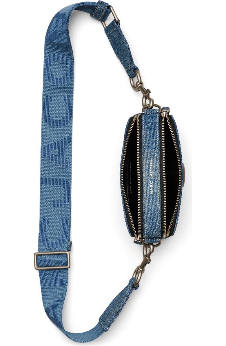 Marc Jacobs The Crystal Denim Snapshot Crossbody Bag, Alternate, color,