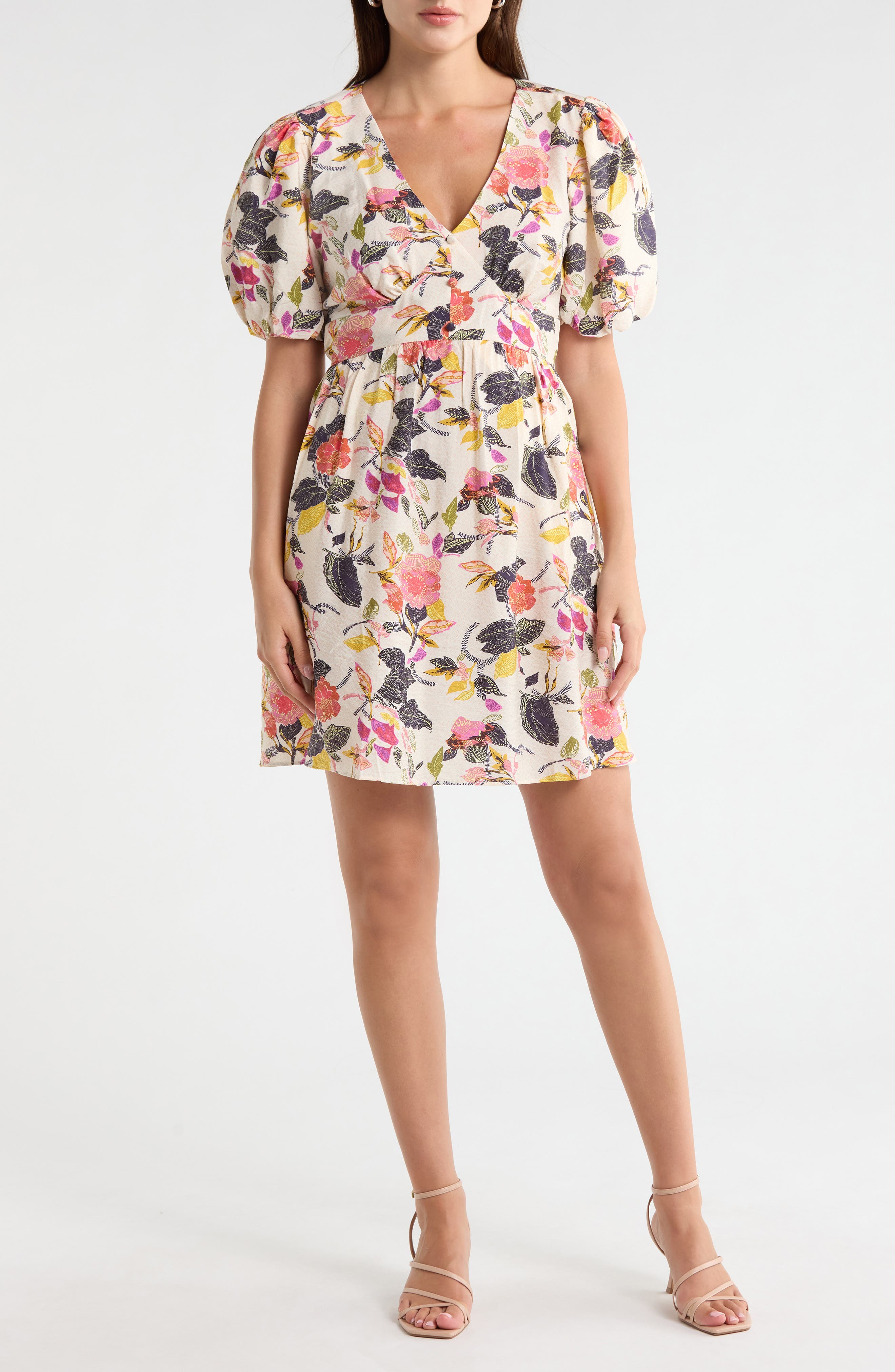 selected IVORY- PINK JACOBEAN BLOOM