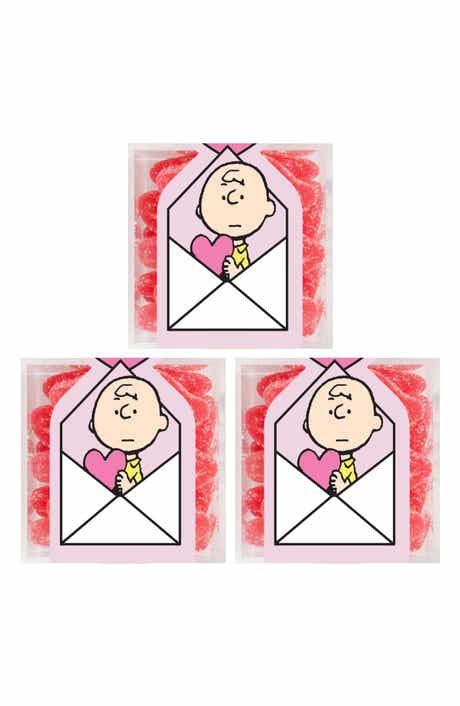sugarfina x Peanuts™ Charlie Brown Set of 3 Sugar Lips Candy Cubes