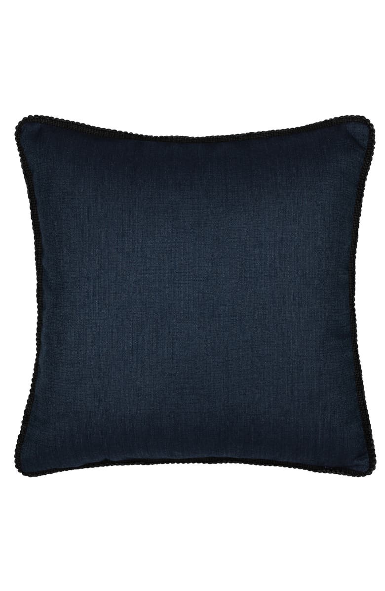Elaine Smith Black Beauty Handmade Velvet Embroidered Applique Indoor 
Outdoor Accent Pillow, Alternate, color, Denim