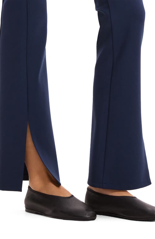 Theory Slit Flare Leg Pants In Blue