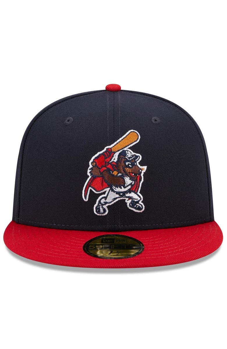 New Era Men's New Era Navy/Red New Hampshire Fisher Cats Marvel x Minor League 59FIFTY Fitted Hat, Alternate, color, Navy