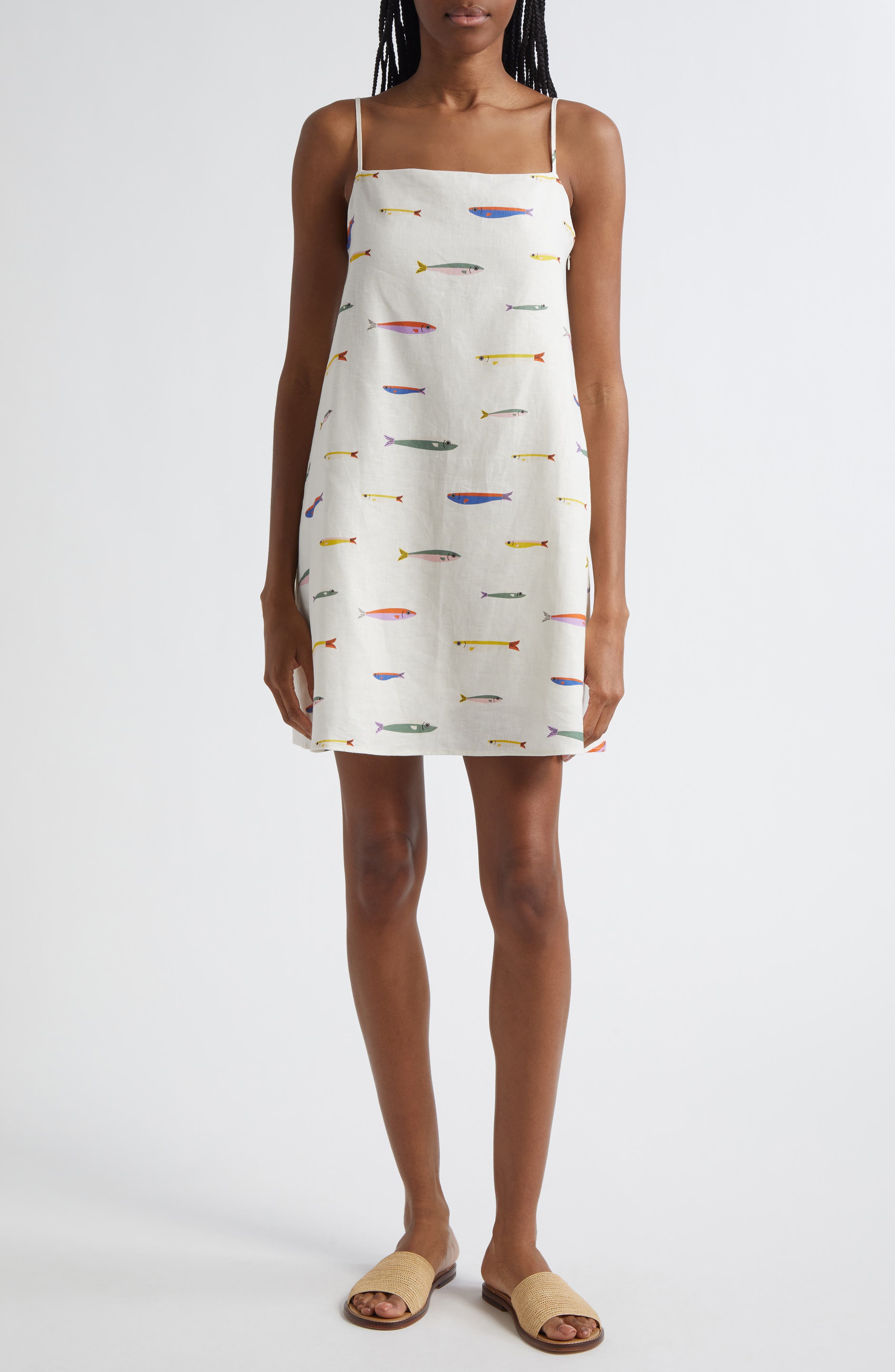meryl linen dress pop sardines ivory Pop Sardines Ivory Laura Linen Mini Dress