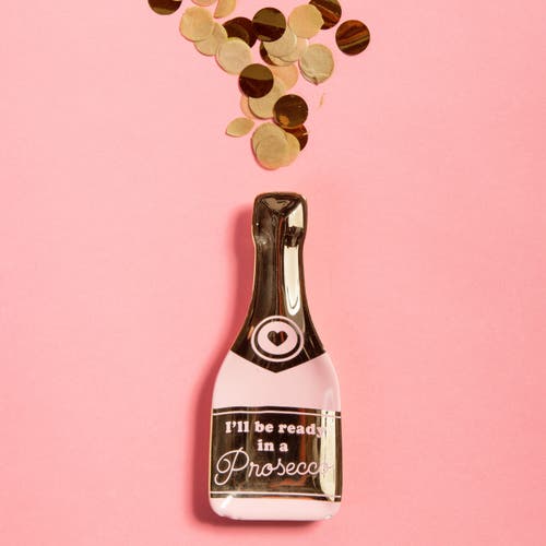 Totalee Gift 6" Multicolor Proscecco Trinket Tray Ceramic Pink In Gold