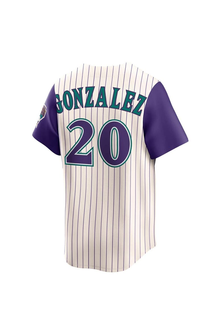 Men's Nike Luis Gonzalez Cream Arizona Diamondbacks Throwback Cooperstown Collection Limited Jersey, Alternate, color, Cream