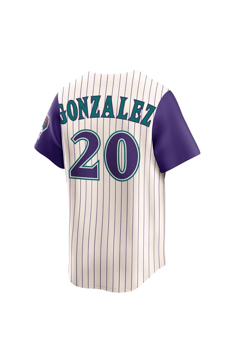 Nike Men's Nike Luis Gonzalez Cream Arizona Diamondbacks Throwback Cooperstown Collection Limited Jersey, Alternate, color, Cream