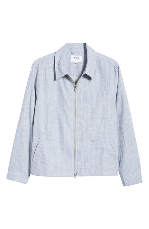 Eldon Cotton & Linen Herringbone Jacket