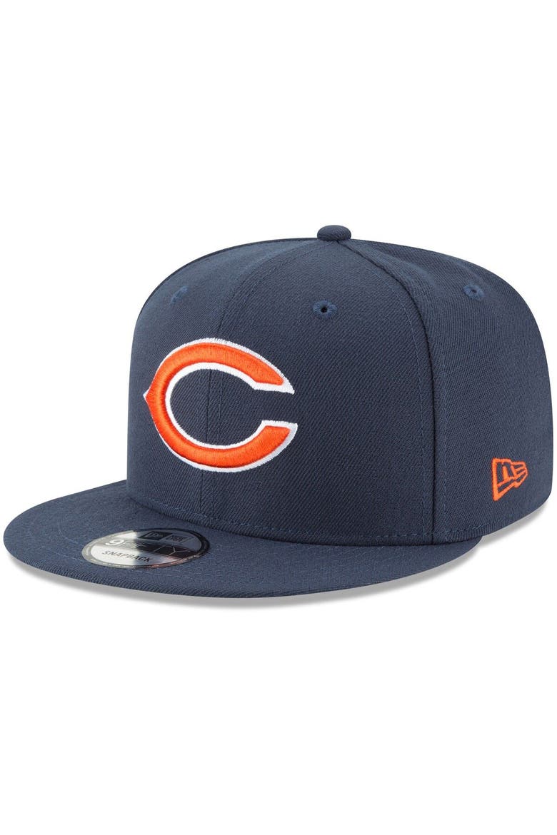 Men's New Era Navy Chicago Bears Basic 9FIFTY Adjustable Snapback Hat, Main, color, Navy