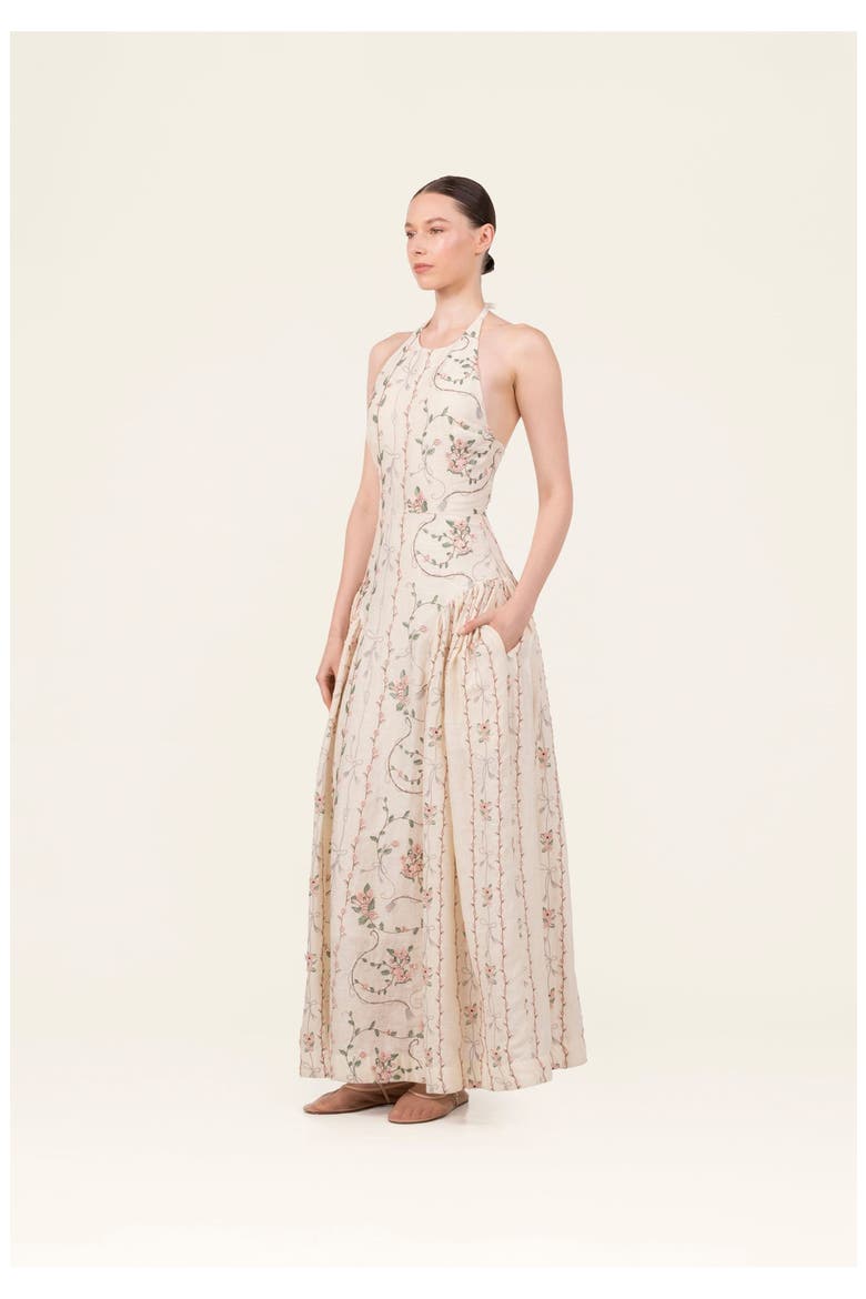 Balsa Navegante Midi Dress, Alternate, color, Ivory