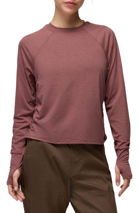 Gathered Long Sleeve T-Shirt