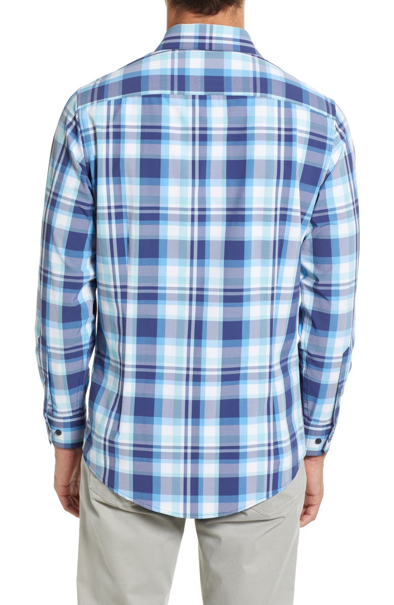 Mizzen+Main Men's Leeward Trim Fit Plaid Performance Button-Up Shirt, Alternate, color, 