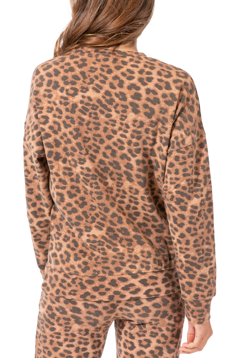 Cathy Leopard Oversize Sweatshirt, Alternate, color, NEUTRAL MULTI