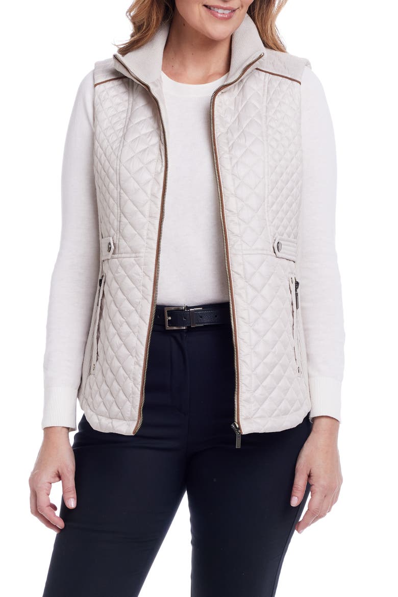 Quilted Vest, Main, color, PEYOTE