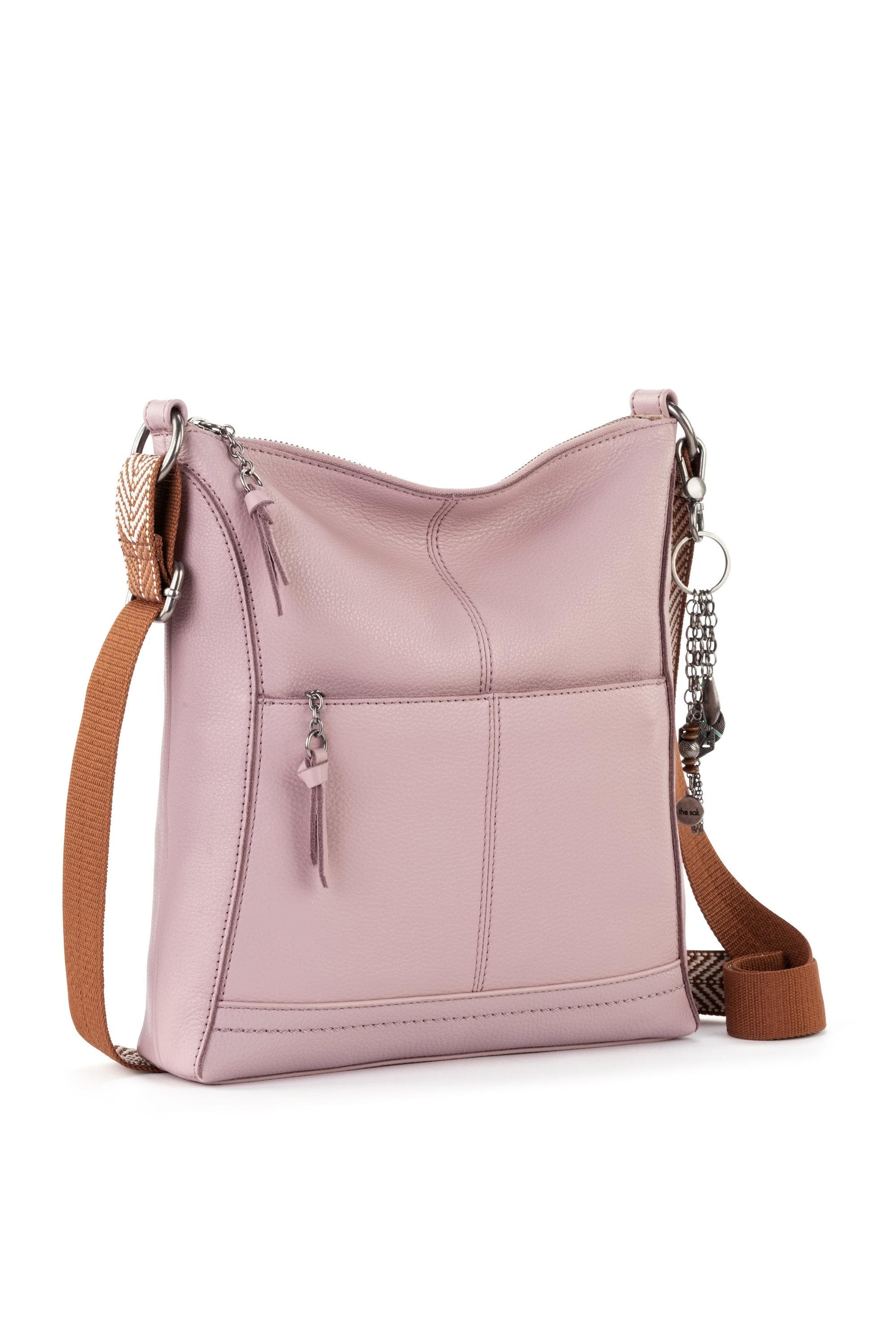 Lucia Crossbody Leather Bag, Alternate, color, Rosewood