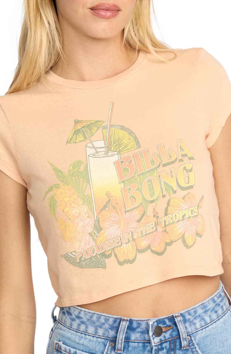 Billabong Vacay Awaits Crop T-Shirt, Alternate, color, Sunstone