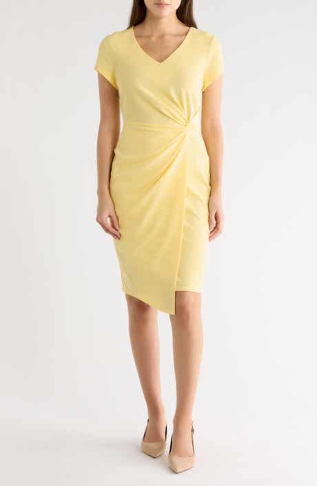 Twist Detail Asymmetric Hem Dress