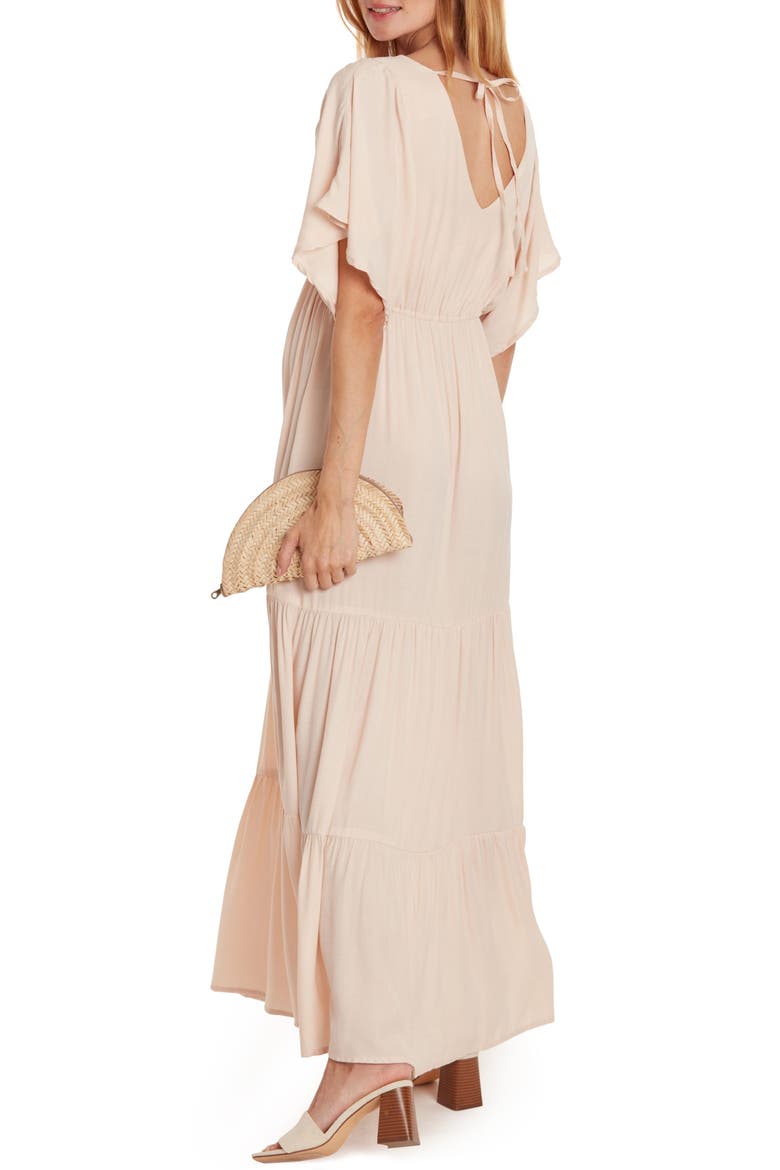 Claudette Maternity Maxi Dress, Alternate, color, SAND