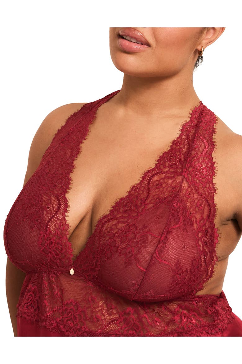 Galilea Slip Lingerie, Alternate, color, Dark red