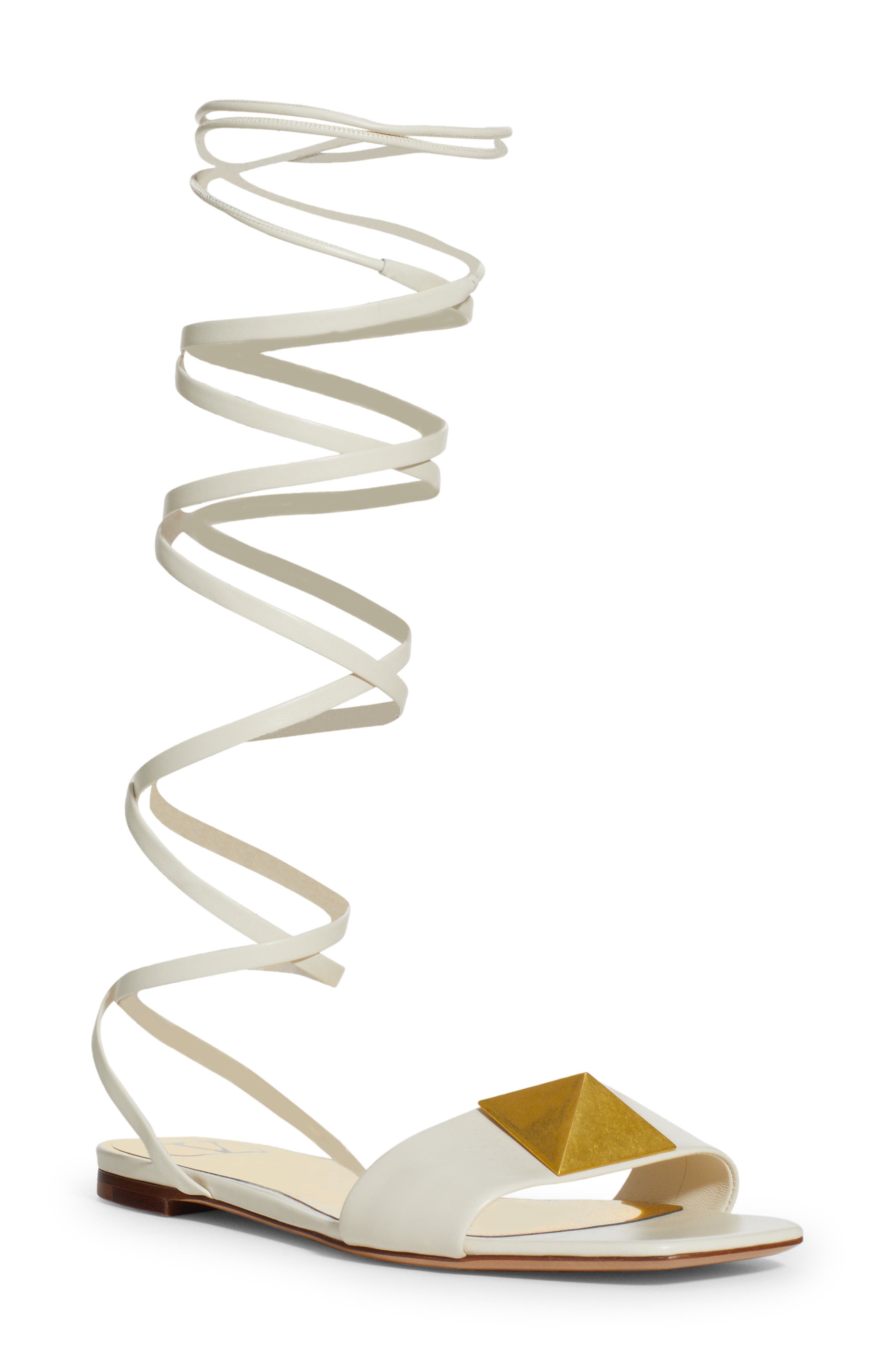 Valentino Garavani Roman Stud Wrap Sandal, Main, color, 