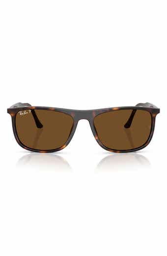 58mm Polarized Rectangular Sunglasses