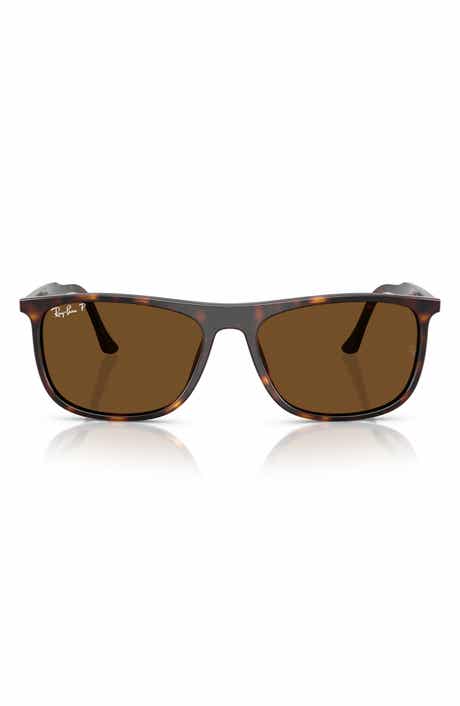 58mm Polarized Rectangular Sunglasses