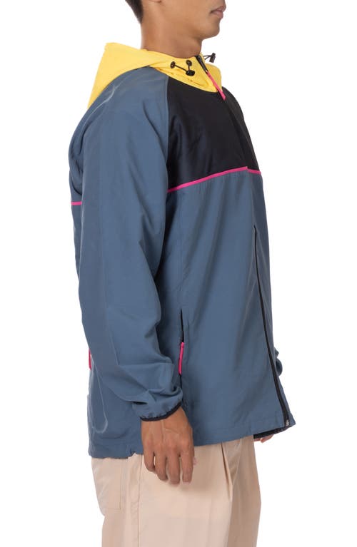 Vast Packable Water Repellent Windbreaker In Steel Blue