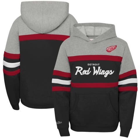 Youth Mitchell & Ness Red Detroit Red Wings Head Coach Pullover Hoodie