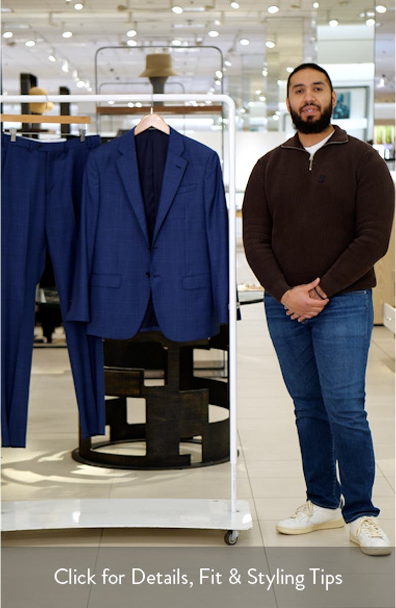 Blue Check Wool Suit, sales video thumbnail