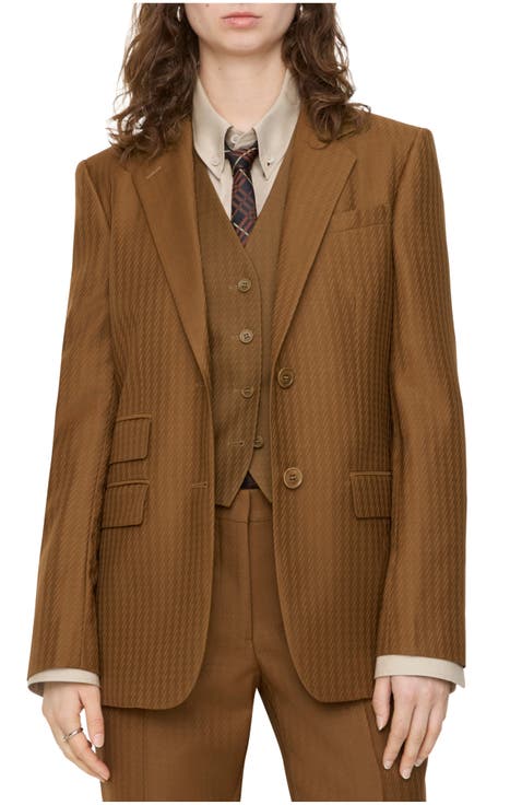Wool Mohair Tailored Jacket