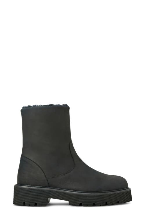 Aquatalia Eloise Genuine Shearling Lined Bootie In Black
