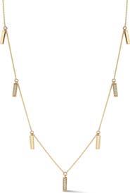 Dana Rebecca Designs Sylvie Rose Diamond Bar Charm Necklace