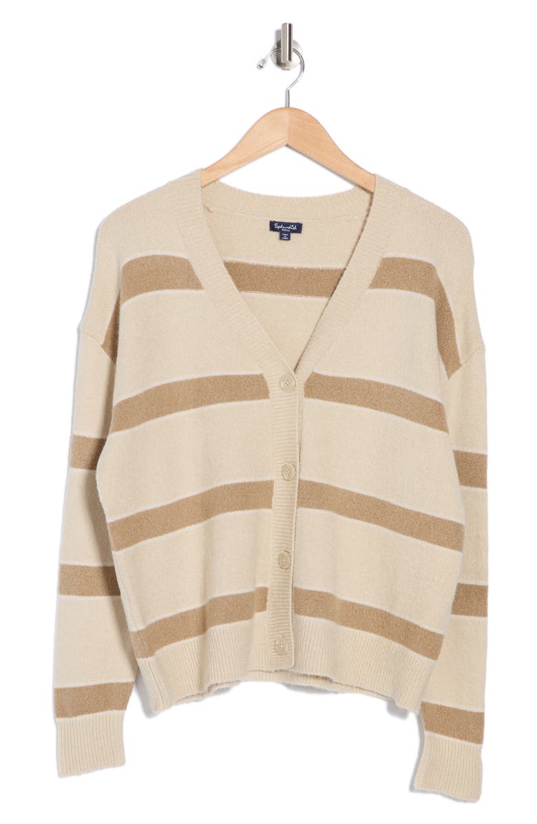 Splendid Stripe V-Neck Cardigan, Alternate, color,