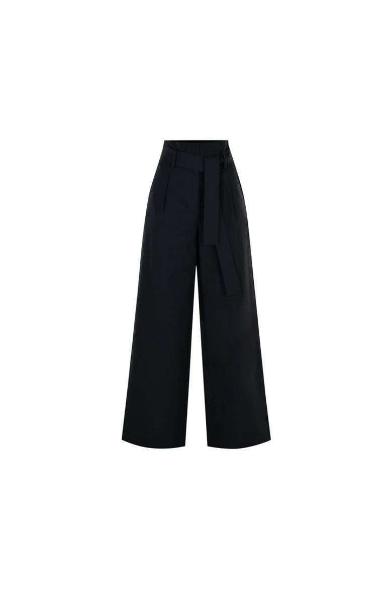 Lauren Timeless Structured Trousers, Alternate, color, BLACK