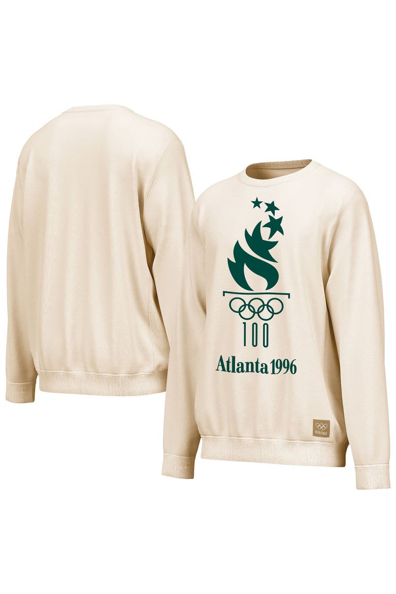 Men's Outerstuff Cream Atlanta 1996 Summer Olympics Puff Emblem Sweatshirt, Main, color, Cream