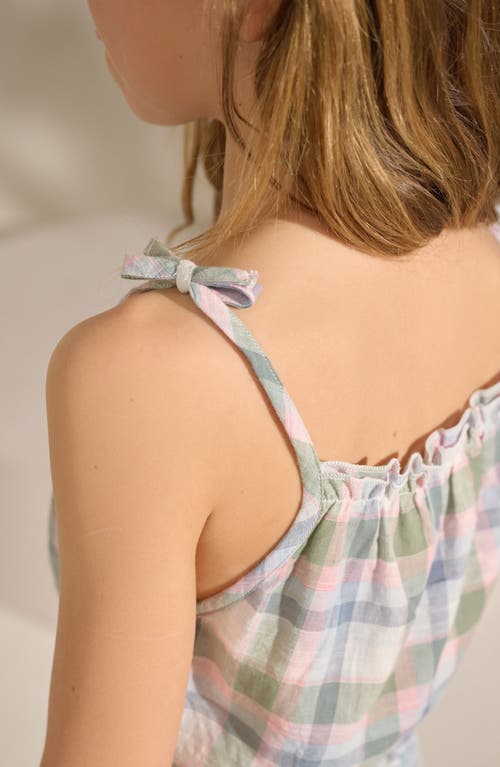 Next Kids' Print Tie Shoulder Cotton Top In Multi