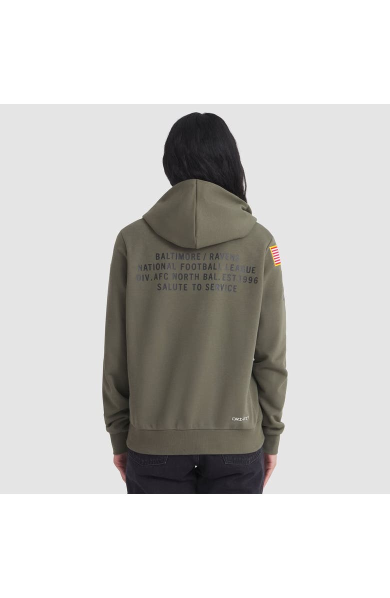 Nike Women's Nike Olive Baltimore Ravens 2025 Salute to Service Sideline Standard Issue Dri-FIT Hoodie, Alternate, color, Olive