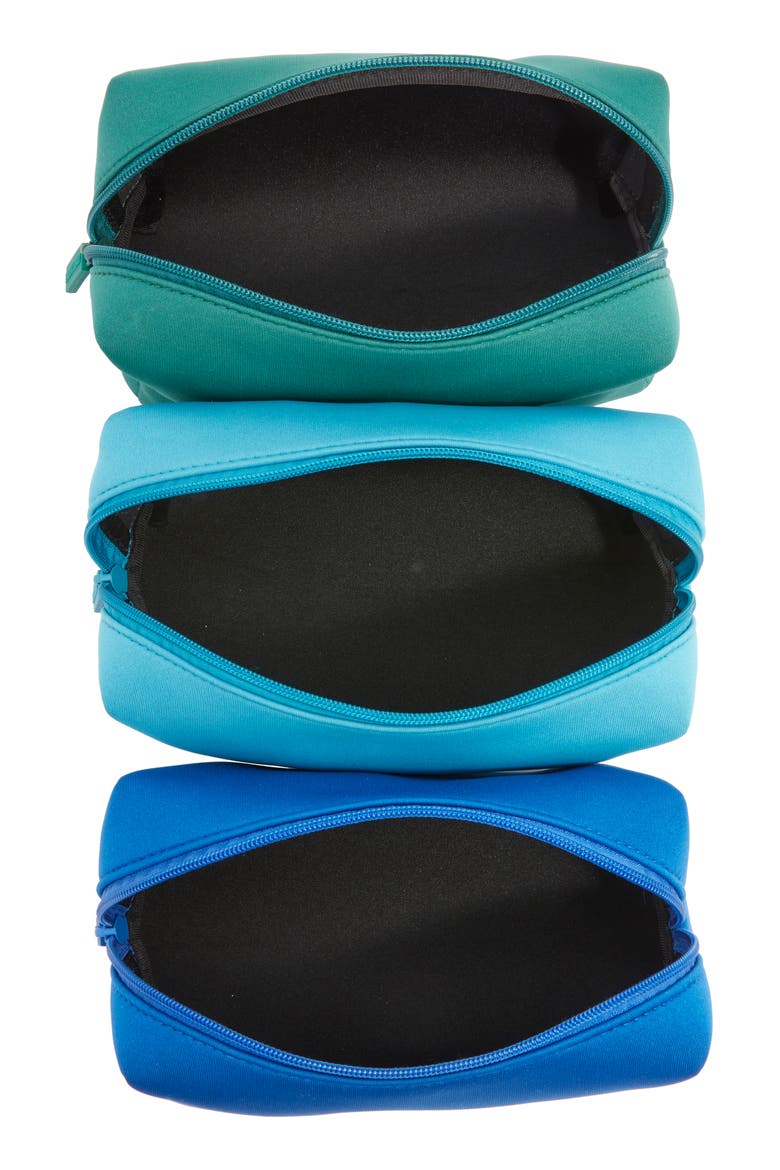 Take It Away Set of 3 Storage Pouches, Alternate, color, BLUE