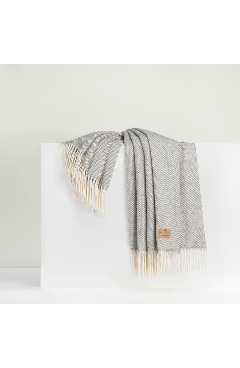 Lands Downunder Juno Cashmere Throw, Main, color, Light Gray