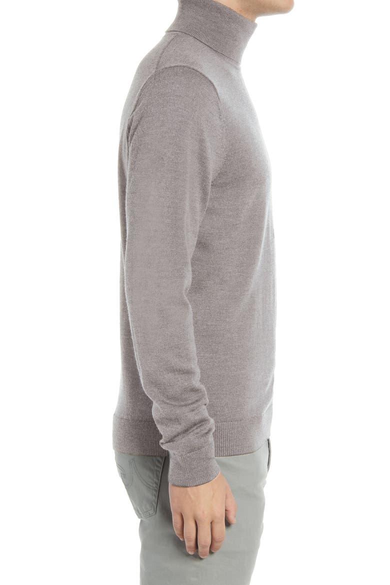 Washable Merino Wool Turtleneck, Alternate, color, GREY ALLOY HEATHER